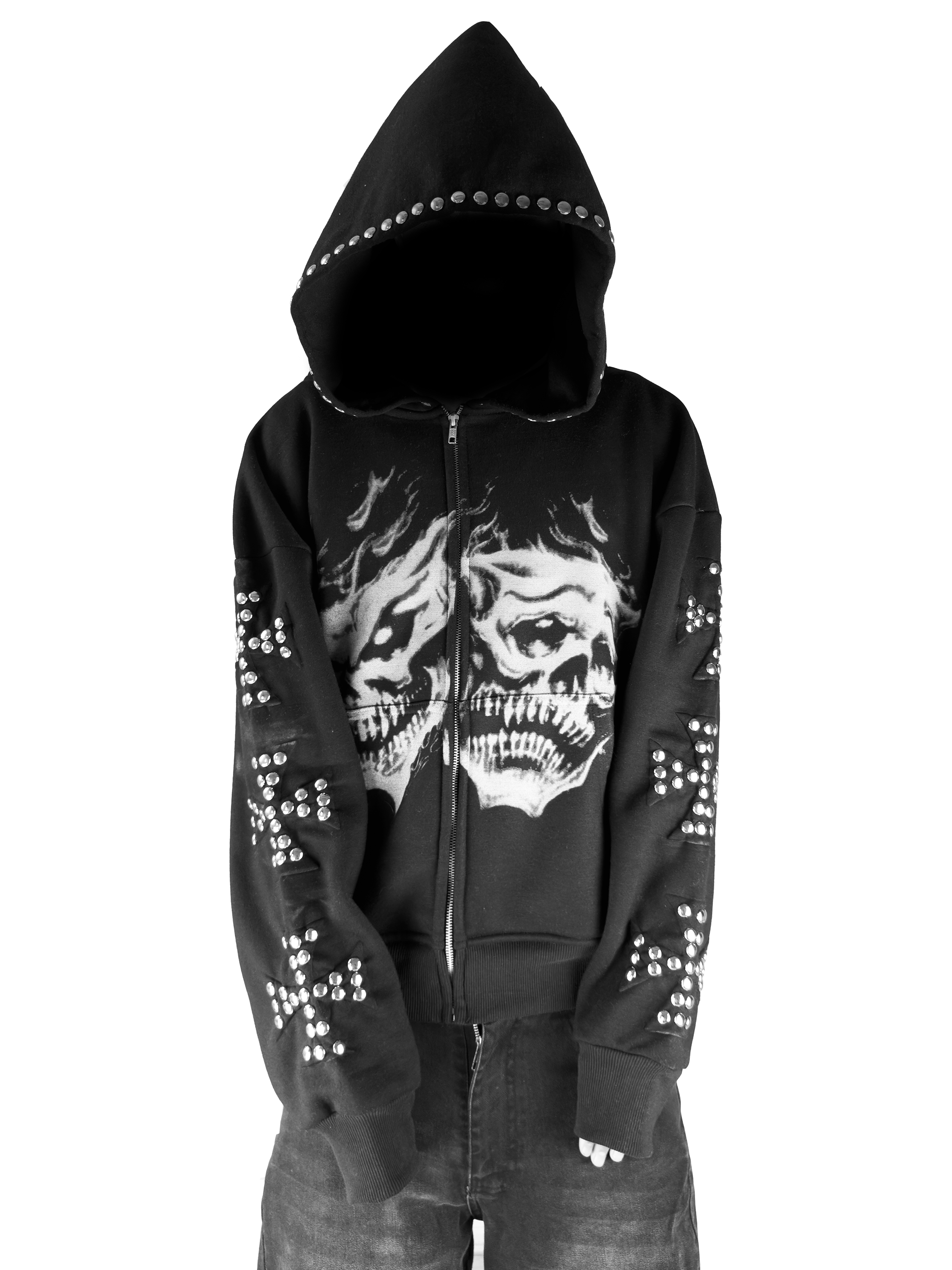 Midnight Ghost Zip Up Hoodie