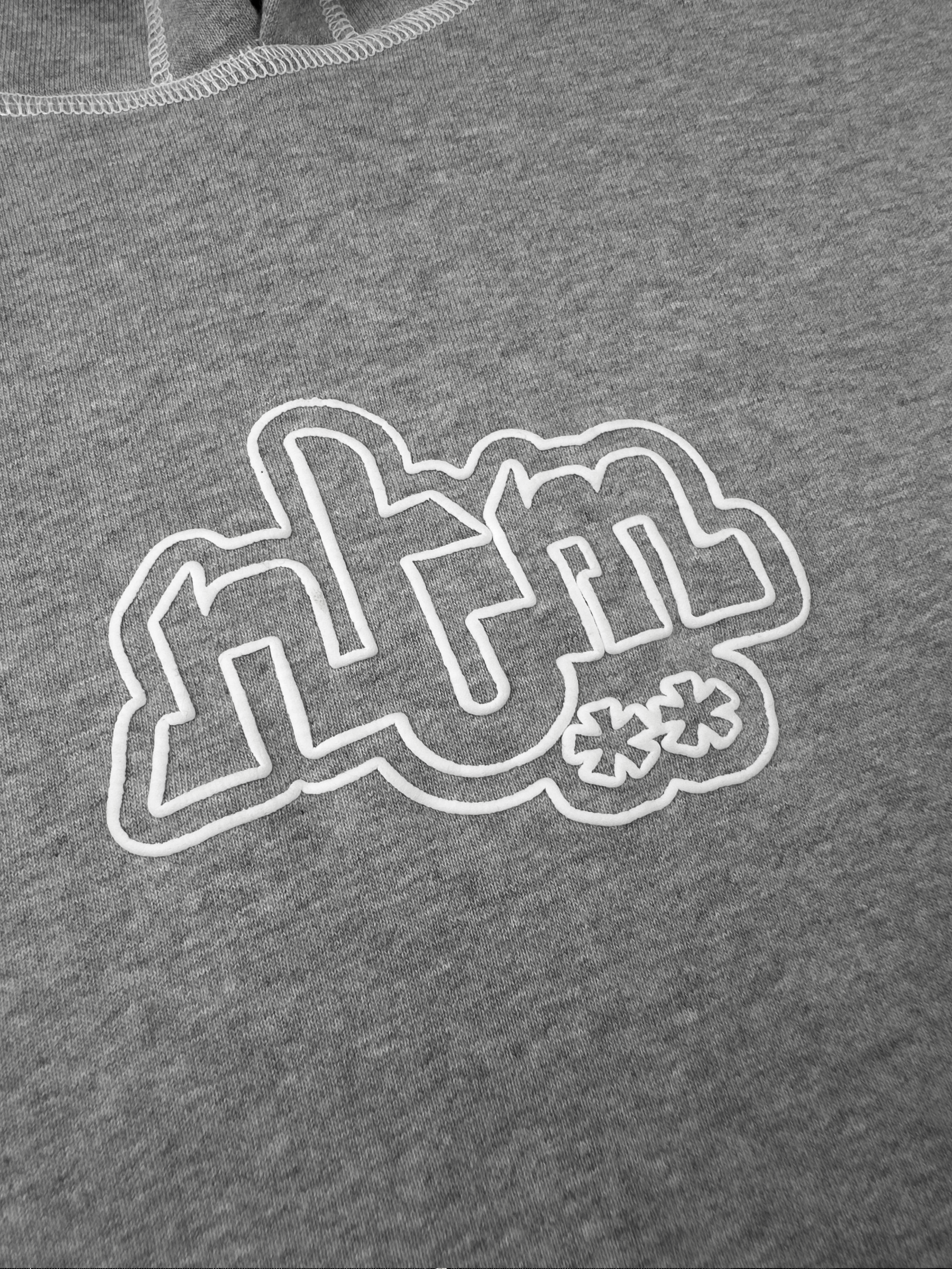 COVERSTITCH HOODIE GREY