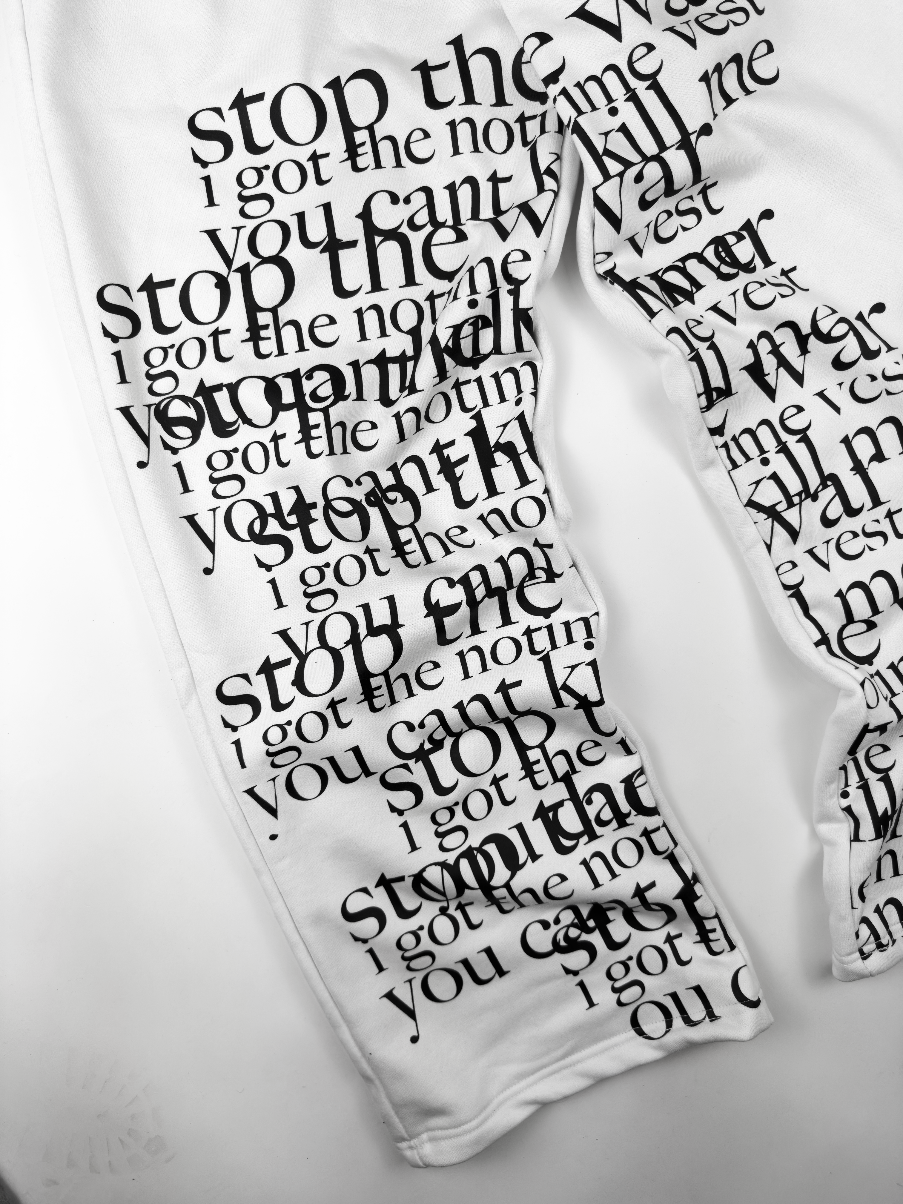 STOP THE WAR SWEATPANTS