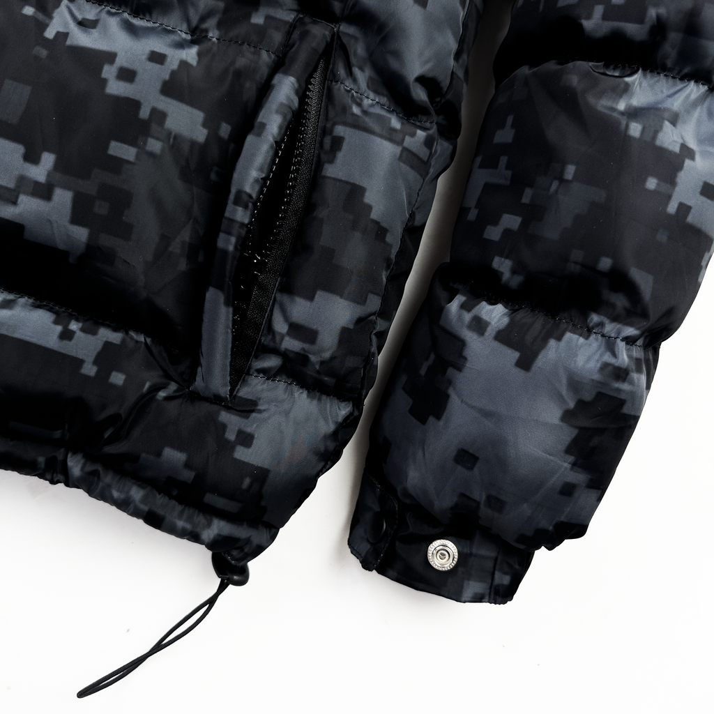 2 v 1 Péřová bunda NOTIME Black Camo