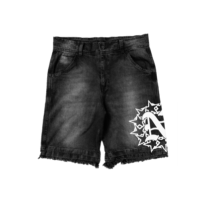 BLACK DENIM STARZ JORTS