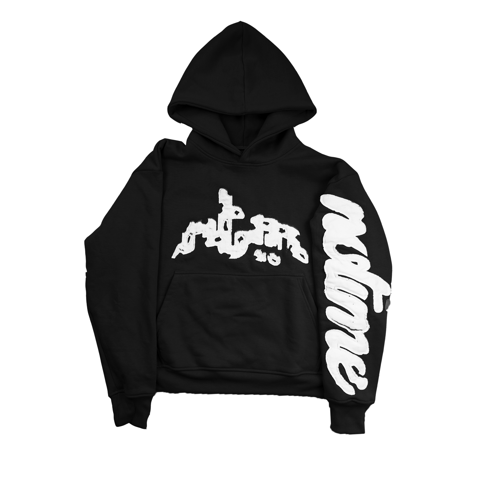 BLACK PATCH HOODIE