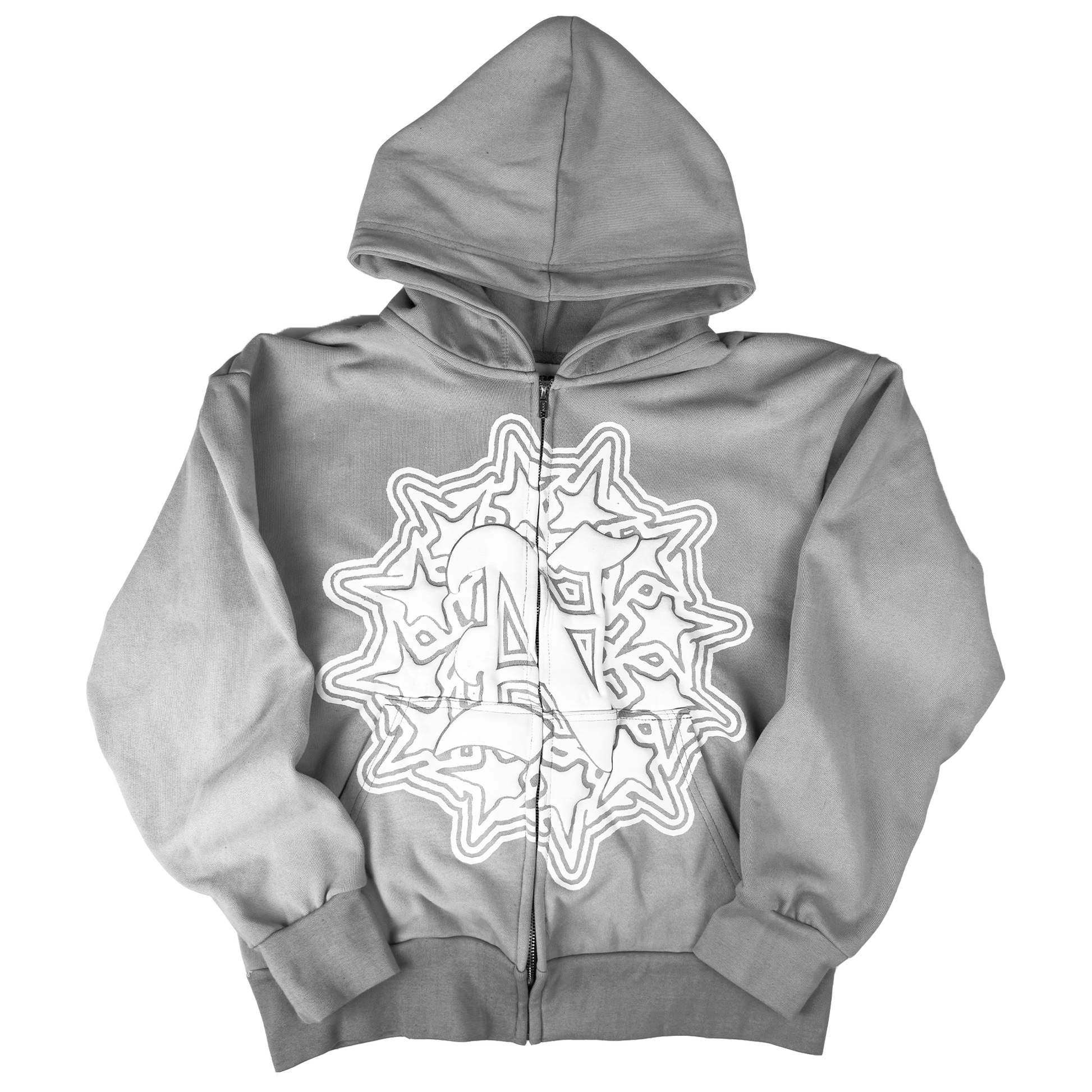 SHADOW GREY ZIP HOODIE