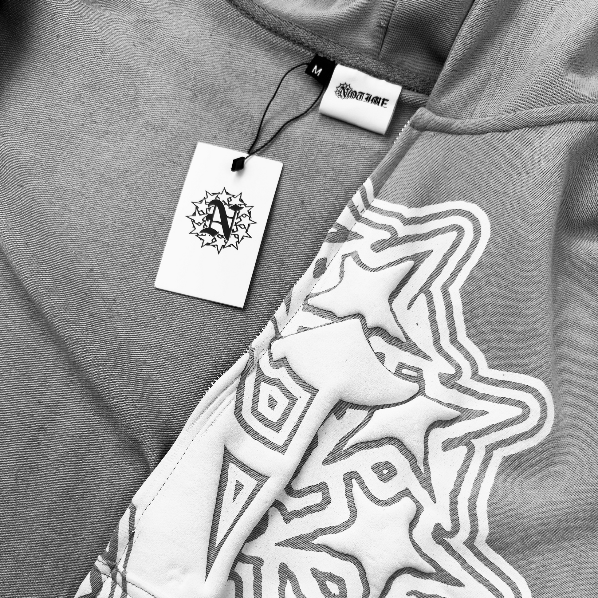 SHADOW GREY ZIP HOODIE