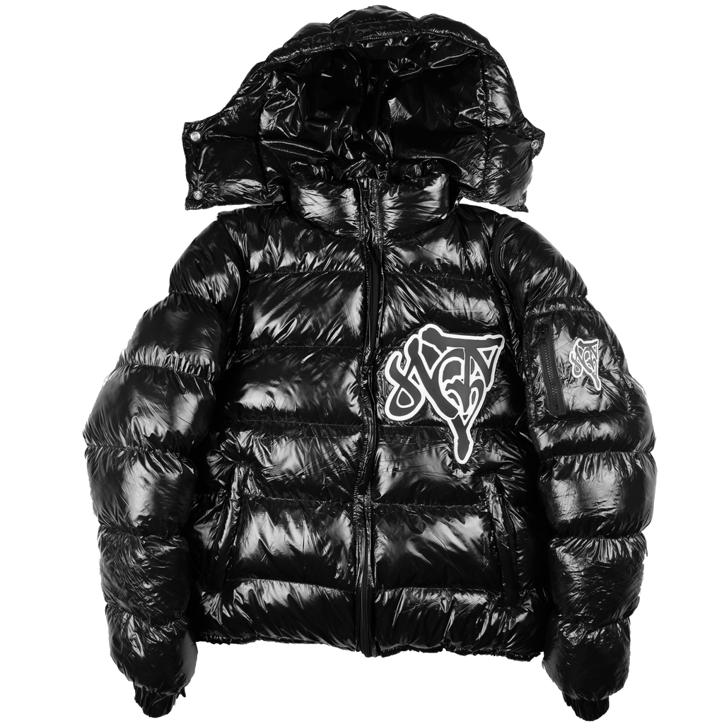 2 v 1 Péřová bunda NOTIME Shiny Black